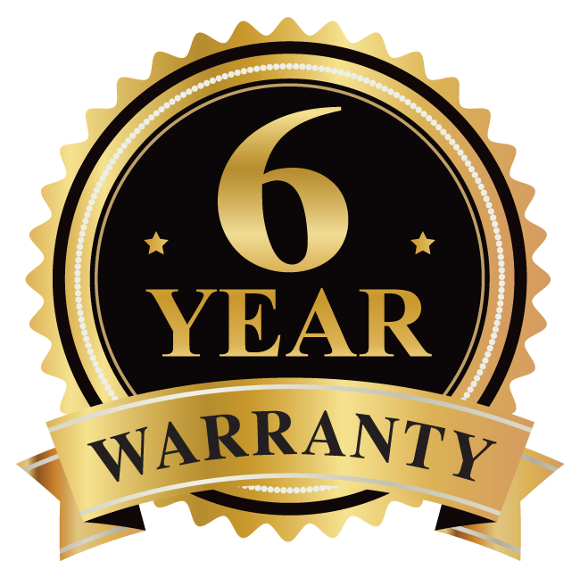 Transferable 6-year warranty